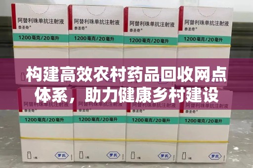 江门构建高效农村药品回收网点体系，助力健康乡村建设